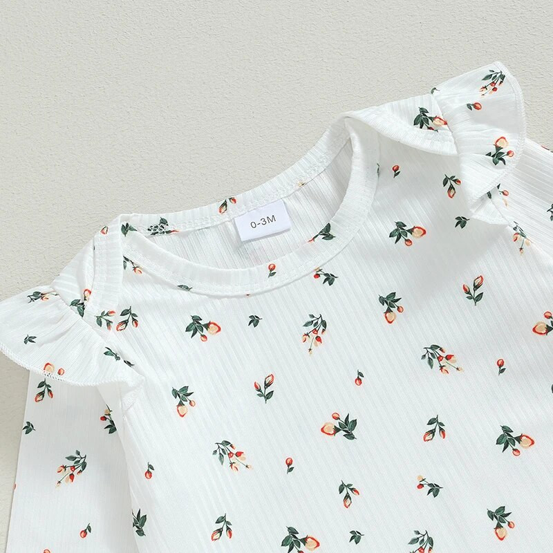 Karácsonyi ruhák ruhák baba lányoknak 2 db őszi hosszú ujjú virágos nadrág + szoknya szett újszülöttnek