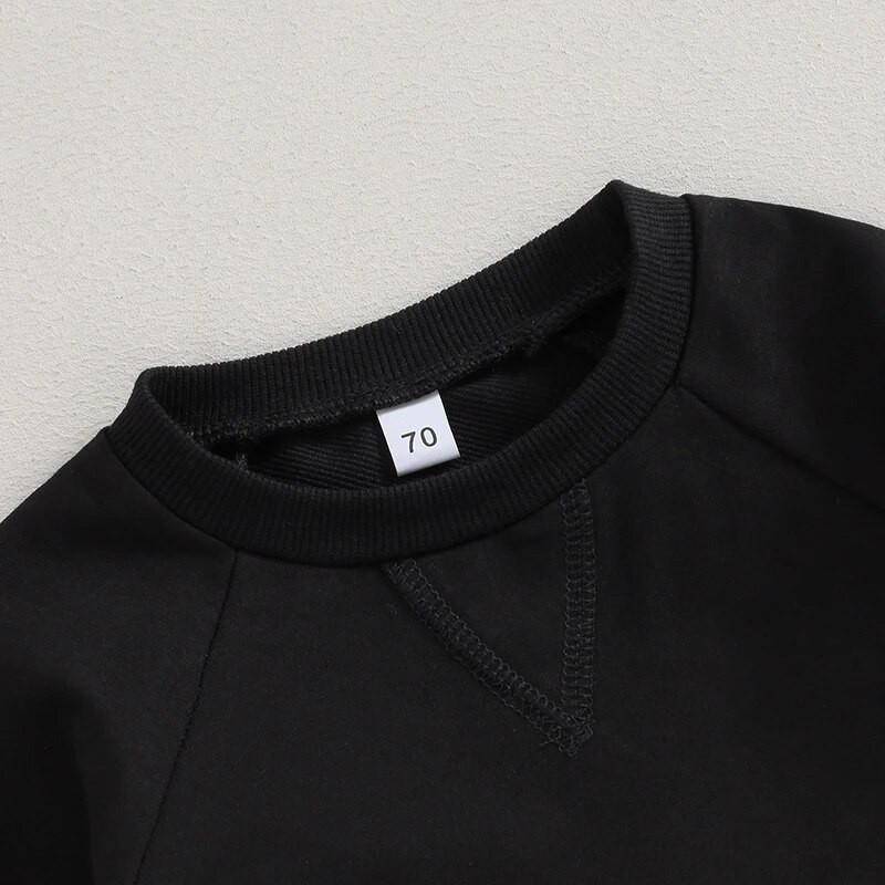 0-36 hónapos kisgyermek őszi ruhák, hosszú ujjú, osztott szegélyű pulóver felsők + zsebes nadrág szett csecsemő fiú ruhakészlet