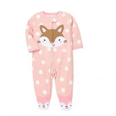 Footed Warm Baby Rompers 2023 Φθινόπωρο Χειμώνας χαριτωμένο ζώο Micro Polar Fleece Hot Baby Pijamas Βρεφικές φόρμες Πυτζάμες 0/3-12M