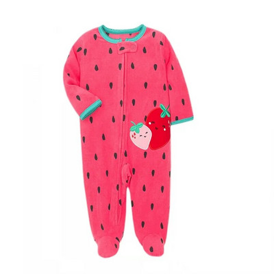 Footed Warm Baby Rompers 2023 Φθινόπωρο Χειμώνας χαριτωμένο ζώο Micro Polar Fleece Hot Baby Pijamas Βρεφικές φόρμες Πυτζάμες 0/3-12M