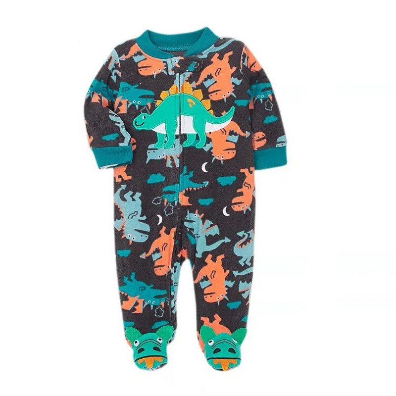 Talpú, meleg babanadrág 2023 ősz tél aranyos állat mikro polár polár meleg baba pizsama csecsemő kombiné Hálóruha 0/3-12M