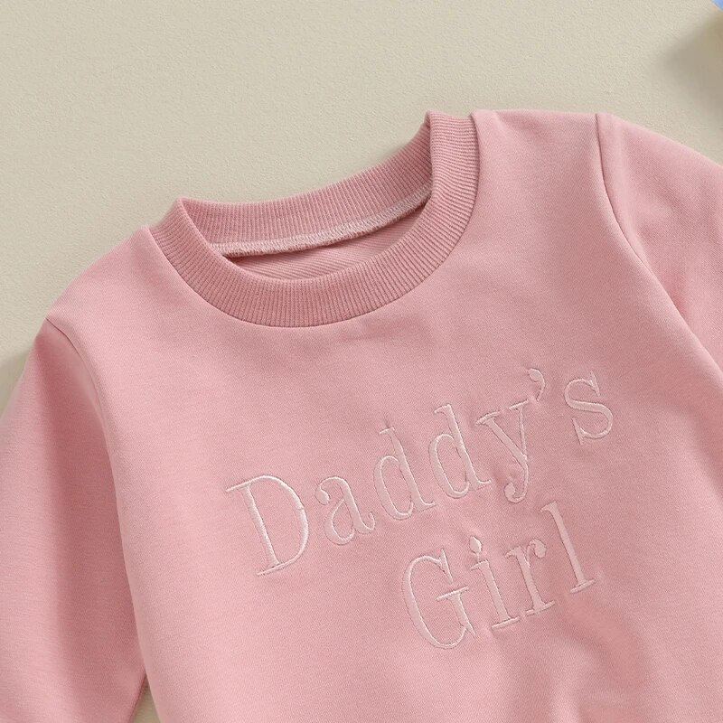 0-36 hónapos kisgyermek nadrág szettek hosszú ujjú, betűvel nyomtatott pulóver hosszú nadrág szettek csecsemő lányoknak Őszi tavaszi ruhák