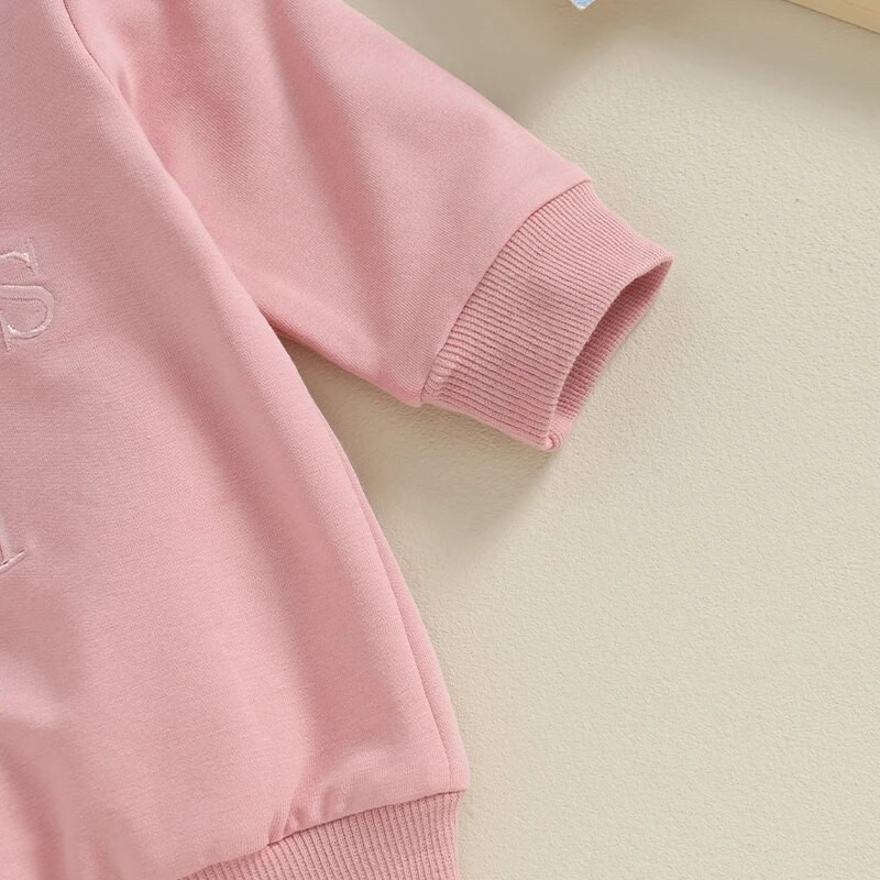 0-36 hónapos kisgyermek nadrág szettek hosszú ujjú, betűvel nyomtatott pulóver hosszú nadrág szettek csecsemő lányoknak Őszi tavaszi ruhák