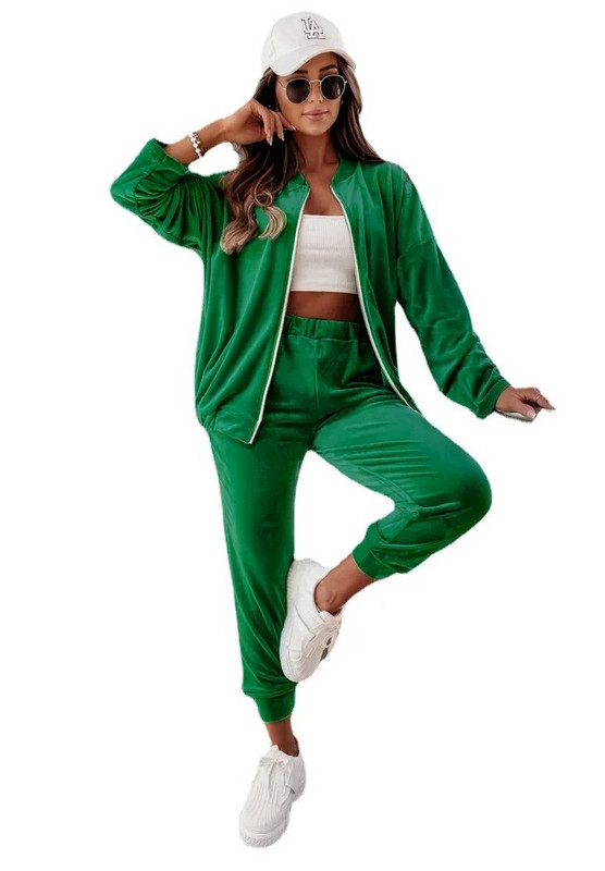 Tavaszi őszi női sport öltöny Koreai bársony cipzáras kabát bő nadrág futó kocogó fitnesz edzés alkalmi szett tréningruha