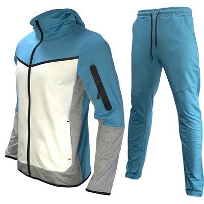 Ανδρική αθλητική φόρμα Thin Tech Fleece Σχεδιαστή Φούτερ Φούτερ σετ δύο τεμαχίων Αθλητική φούτερ με μακρυμάνικο φούτερ για την άνοιξη φθινόπωρο 3XL
