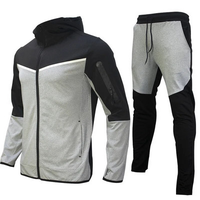 Ανδρική αθλητική φόρμα Thin Tech Fleece Σχεδιαστή Φούτερ Φούτερ σετ δύο τεμαχίων Αθλητική φούτερ με μακρυμάνικο φούτερ για την άνοιξη φθινόπωρο 3XL