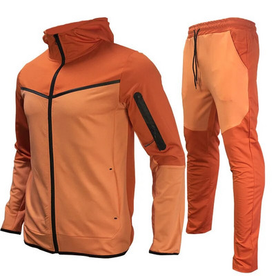 Ανδρική αθλητική φόρμα Thin Tech Fleece Σχεδιαστή Φούτερ Φούτερ σετ δύο τεμαχίων Αθλητική φούτερ με μακρυμάνικο φούτερ για την άνοιξη φθινόπωρο 3XL