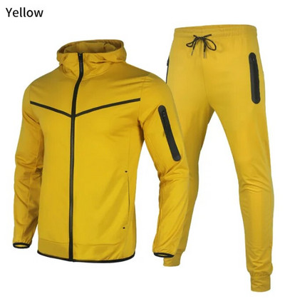 Ανδρική αθλητική φόρμα Thin Tech Fleece Σχεδιαστή Φούτερ Φούτερ σετ δύο τεμαχίων Αθλητική φούτερ με μακρυμάνικο φούτερ για την άνοιξη φθινόπωρο 3XL