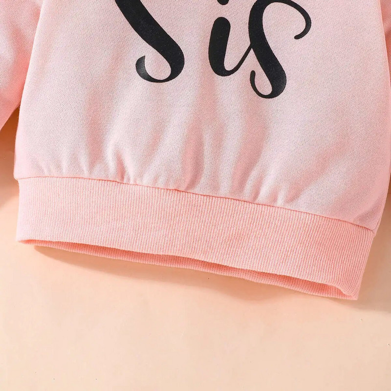 Prowow 0-3Y Little Sister Ruhák Baba Girls Outfit Szettek Őszi masnis kapucnis felső és nadrág ok Újszülött kisgyermek ruhák lányoknak