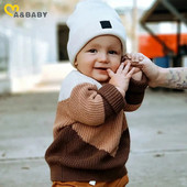 ma&baby 6M-3Y Toddler Infnat Νεογέννητα Πουλόβερ για κοριτσάκια πλεκτά μακρυμάνικα μπλουζάκια πουλόβερ χειμωνιάτικο φθινόπωρο casual ρούχα