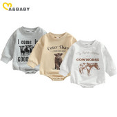 ma&baby 0-18M Νεογέννητο Βρέφος Μικρό Μωρό Αγόρια Κορίτσια Romper Ολόσωμη φόρμα με μακρυμάνικη φόρμα για άνοιξη