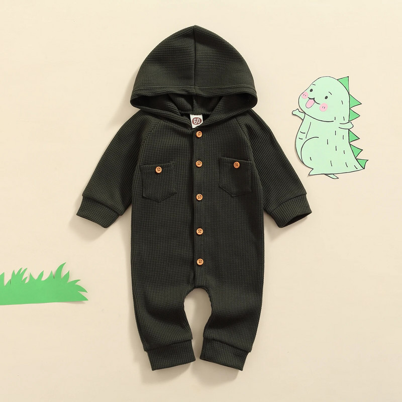 ma&baby 0-24M újszülött kisgyermek kisfiú lány jumpsuit gomb hosszú ujjú kötött nadrág hosszú ujjú őszi tavaszi ruházat