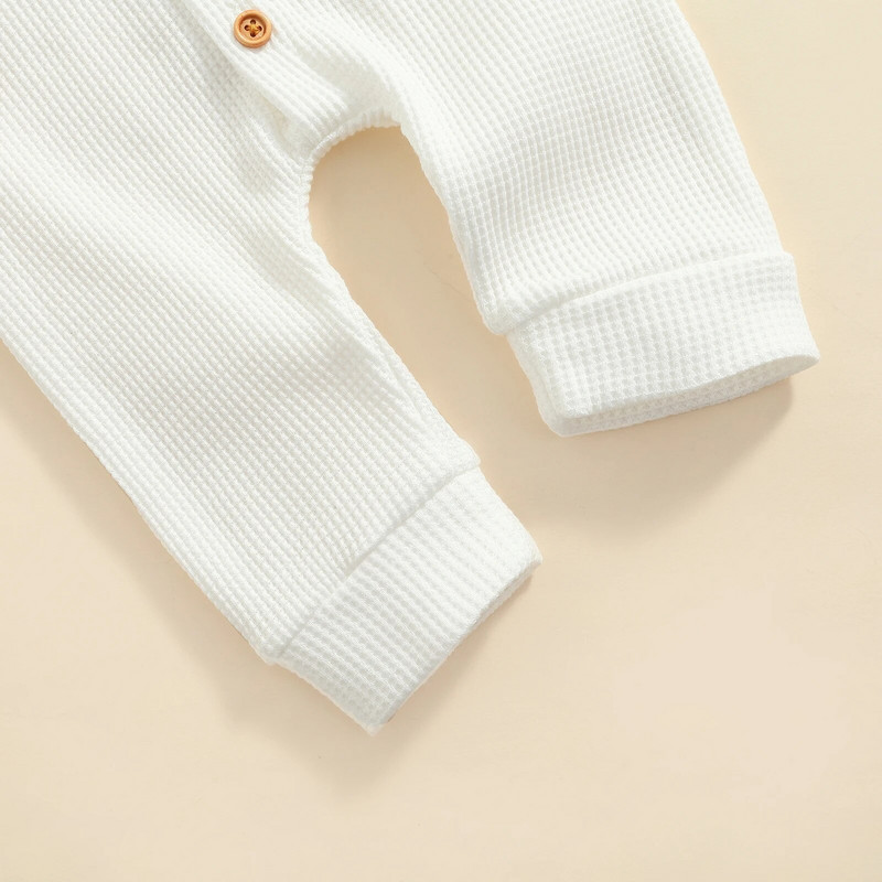 ma&baby 0-24M újszülött kisgyermek kisfiú lány jumpsuit gomb hosszú ujjú kötött nadrág hosszú ujjú őszi tavaszi ruházat