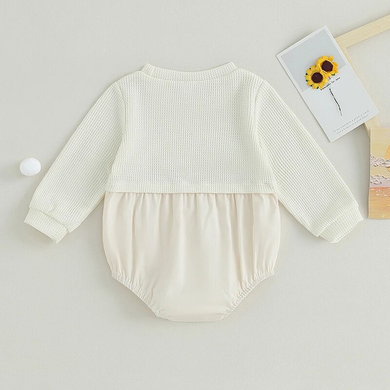 Újszülött csecsemő baba lányok masszív hosszú ujjú nadrág gyerekeknek baba jumpsuit játszóruha babaruhák