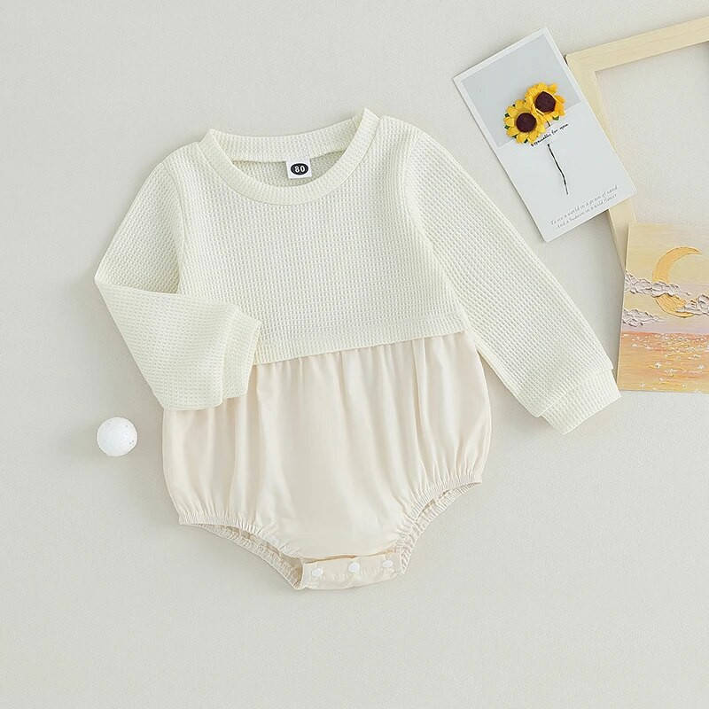 Újszülött csecsemő baba lányok masszív hosszú ujjú nadrág gyerekeknek baba jumpsuit játszóruha babaruhák