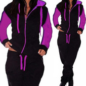 Őszi téli meleg polár női sport ruha tréningruha ruhák bő kapucnis kabát + nadrág futó kocogó fitnesz edzés alkalmi szett