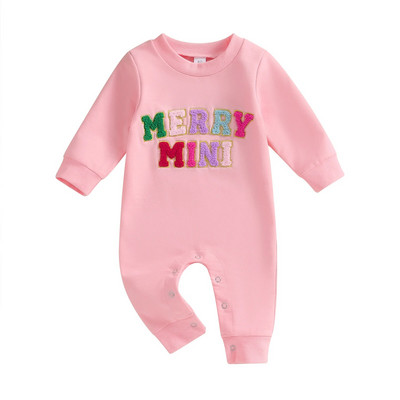 ma&baby 0-18M Χριστουγεννιάτικο Νεογέννητο Βρέφος Βρέφος Κοριτσάκι Μακρυμάνικο Romper Χριστουγεννιάτικες στολές Ρούχα