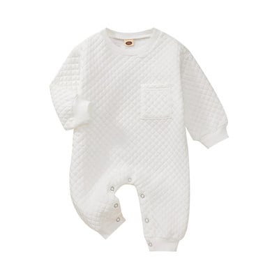 Ma&Baby 0-24M Νεογέννητο αγοράκι Κοριτσάκι Romper Βρεφική φόρμα για νήπιο μακρυμάνικο Ζεστό φθινοπωρινό ανοιξιάτικο
