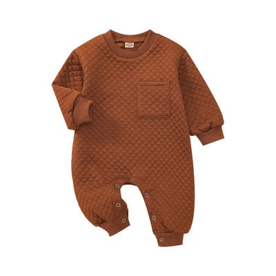 Ma&Baby 0-24M Νεογέννητο αγοράκι Κοριτσάκι Romper Βρεφική φόρμα για νήπιο μακρυμάνικο Ζεστό φθινοπωρινό ανοιξιάτικο
