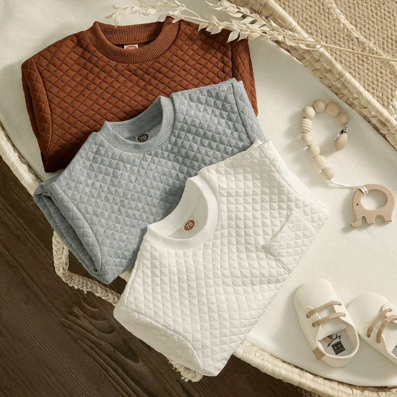 Ma&Baby 0-24M újszülött kisfiú lány póló csecsemő tipegő hosszú ujjú kombinék meleg őszi tavaszi ruha