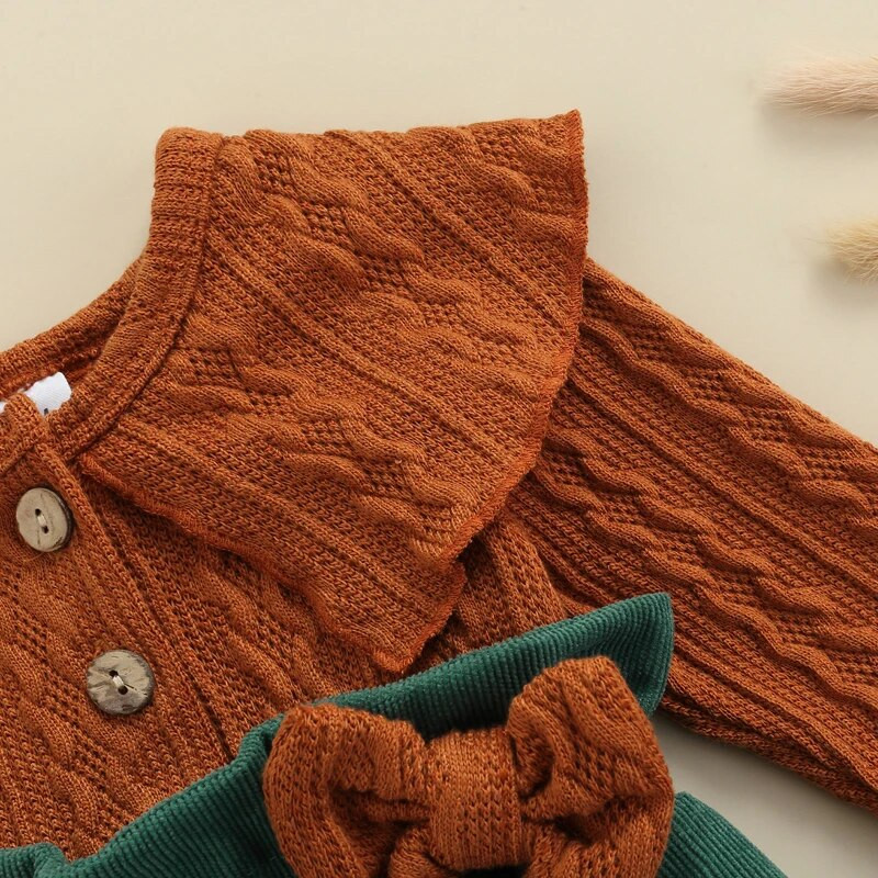 Kislányok Jumpsuits Alkalmi ruhák Ősz Tél Corbársony Patchwork Hosszú ujjú Fodrok Kötött Romper