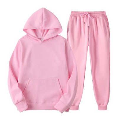 Γυναικεία σετ 2022 Αθλητικά Παντελόνια Hoodie με κουκούλα με μακρυμάνικο γυναικείο κοστούμι δύο τεμαχίων σετ casual fleece γυναικεία φόρμα χειμερινού