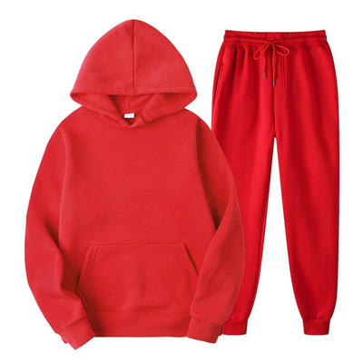 Γυναικεία σετ 2022 Αθλητικά Παντελόνια Hoodie με κουκούλα με μακρυμάνικο γυναικείο κοστούμι δύο τεμαχίων σετ casual fleece γυναικεία φόρμα χειμερινού