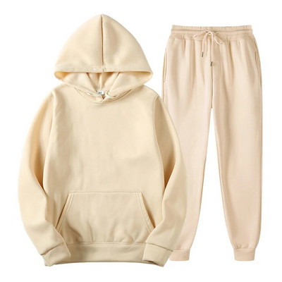 Γυναικεία σετ 2022 Αθλητικά Παντελόνια Hoodie με κουκούλα με μακρυμάνικο γυναικείο κοστούμι δύο τεμαχίων σετ casual fleece γυναικεία φόρμα χειμερινού