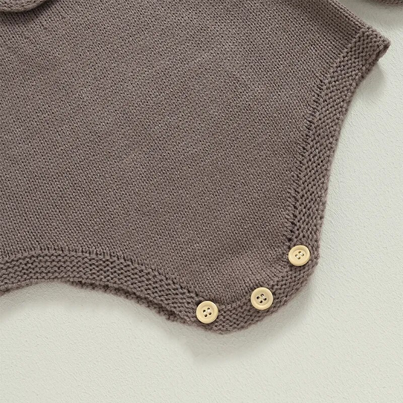 ma&baby 0-24M újszülött csecsemő baba lány kötött fodros hosszú ujjú kombinék meleg tavaszi ősz téli ruházat