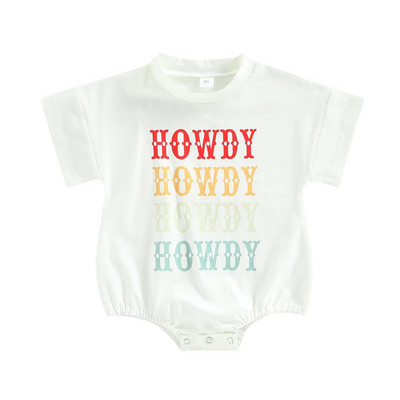 ma&baby 3-24M Νεογέννητο Βρέφος Κοριτσάκια Αγόρια Χαριτωμένο γράμμα εκτύπωσης Κοντό μανίκι Ολόσωμη φόρμα καλοκαιρινά ρούχα