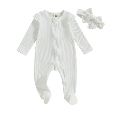 ma&baby 0-6M Νεογέννητο Βρεφικό Κοριτσάκι Πλεκτό Δαντελένιο Μακρυμάνικο Romper Χαριτωμένο νήπιο κοριτσάκι Φθινοπωρινά ανοιξιάτικα ρούχα