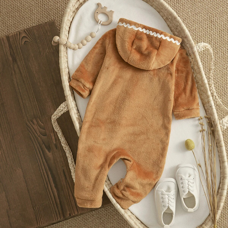 ma&baby 0-3Y karácsonyi újszülött csecsemő baba fiú lányok jumpsuit fuzzy hosszú ujjú nadrág mézeskalács férfi karácsonyi jelmezek