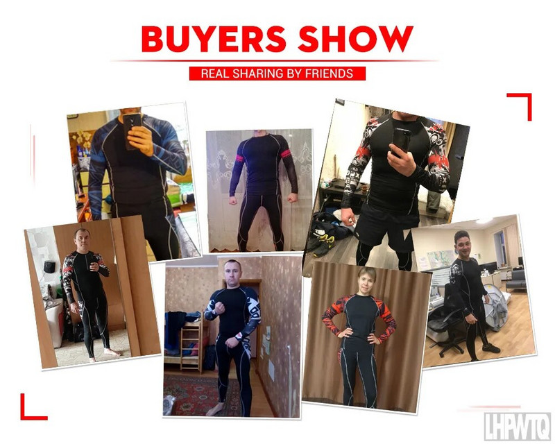 Vīriešu komplekti Gara apakšveļa Kompresijas termotērps Sporta bāzes slānis Rashguard sporta T-krekls Legingi skriešanas treka tērps