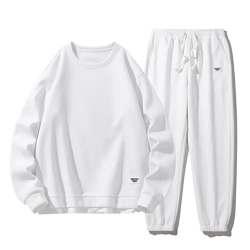 Alkalmi férfi szettek egyszínű futóruha Férfi pulóver és nadrág szett Utcai ruházat Fasion sportruházat 2 részes sport szett férfi