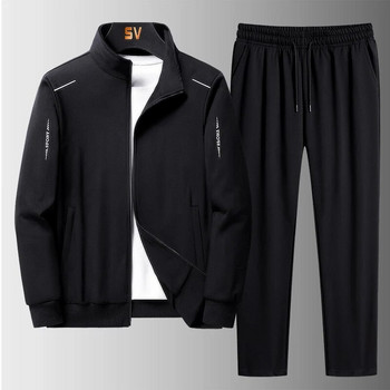 Ανδρικό casual αθλητικό κοστούμι ανδρικό σακάκι αθλητική φόρμα 2023 Άνοιξη Χειμώνας Σετ δύο τεμαχίων Ανδρικά αθλητικά ρούχα Plus μέγεθος Σακάκι παντελόνι