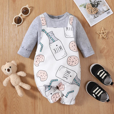 Prowow 0-18M Baby Rompers For Girl Αγόρια Cartoon καρό αρκουδάκι Jumpsuit Χειμερινό κορμάκι για βρέφη Ρούχα για νεογέννητα
