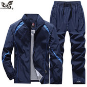 Ανδρικά σετ Δύο τεμαχίων Αθλητική φόρμα Casual Jacke με φερμουάρ + Φούτερ Harajuku Αθλητικές φόρμες μπάσκετ Ανοιξιάτικες φθινοπωρινές φόρμες