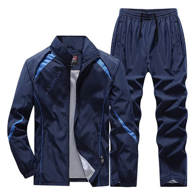 Ανδρικά σετ Δύο τεμαχίων Αθλητική φόρμα Casual Jacke με φερμουάρ + Φούτερ Harajuku Αθλητικές φόρμες μπάσκετ Ανοιξιάτικες φθινοπωρινές φόρμες