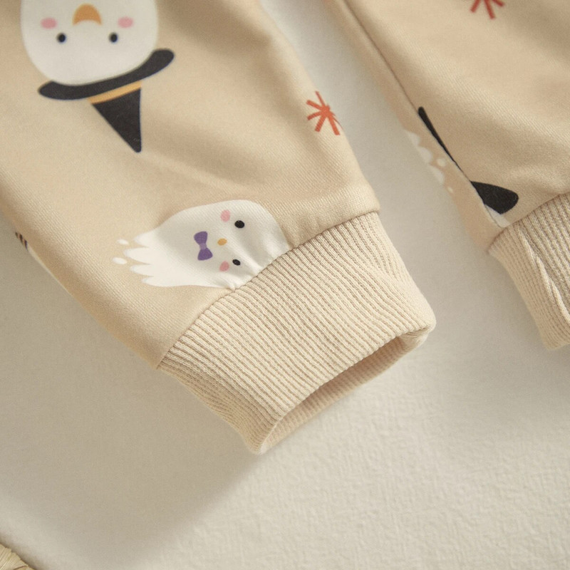 ma&baby 0-2Y Halloween Kisgyermek Csecsemő Gyerek Baba Fiú Lány Ruha Szettek Tök Szellem hosszú ujjú felsők Nadrág Ruhák Jelmezek