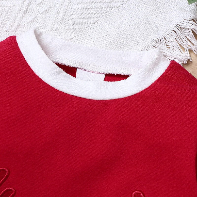 Új baba karácsonyi ruhák babaruha szett 3 db-os szettek Rajzfilm szarvas csíkos Romper felsők+nadrág+kalap Pamut babaruha 0-18M