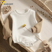 ma&baby 0-18M Casual νήπιο βρέφος νεογέννητο μωρό Romper αγόρι κορίτσι Romper μαλακή φόρμα μακρυμάνικη φθινοπωρινή άνοιξη