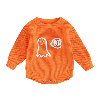 ma&baby 0-24M Απόκριες Νεογέννητο Βρέφος Μωρό Αγόρι Κοριτσάκι Χαριτωμένο κέντημα μακρυμάνικο πλεκτό φόρμα