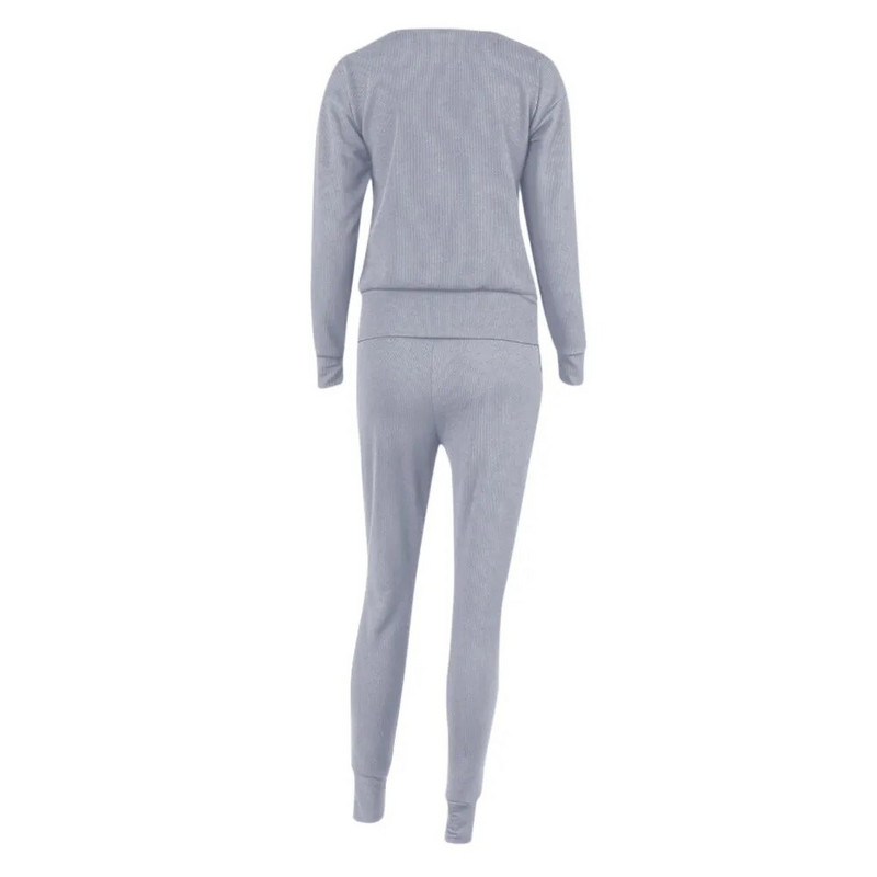 Perimedes 2db Női sportruha sportruha női pamut tréningruha pulóver Hosszú nadrág Sport társalgó ruha szettek#g35