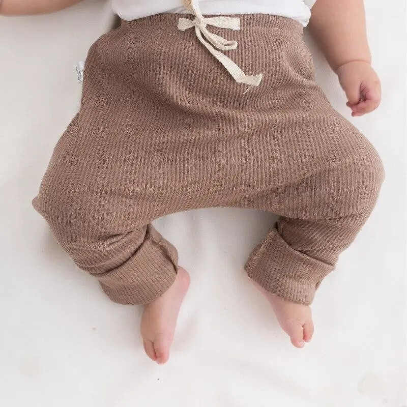 Őszi Téli Tipegő Babanadrág Alkalmi Pamut Elasztikus Nadrág Derék Gyerekek Fiúk Lányok Leggingsek Ruházat Gyerekek Csecsemőnadrágok