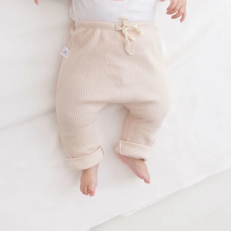 Őszi Téli Tipegő Babanadrág Alkalmi Pamut Elasztikus Nadrág Derék Gyerekek Fiúk Lányok Leggingsek Ruházat Gyerekek Csecsemőnadrágok