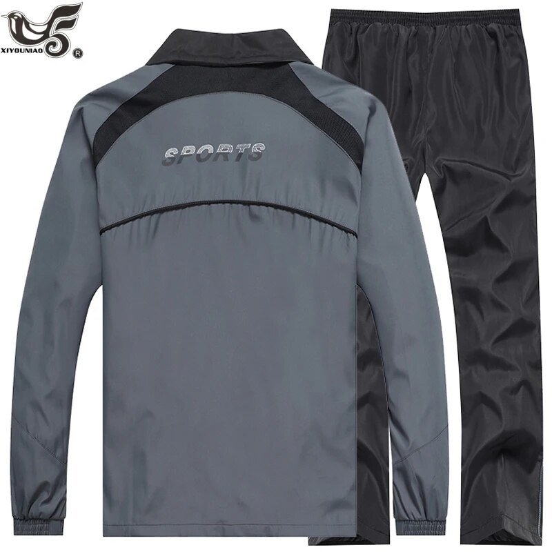 Új férfi tavaszi őszi szett felsőruházat Férfi sportruházat 2 részes szett sportruha kabát+nadrág melegítő ruha Férfi Kis szörnyeteg tréningruha