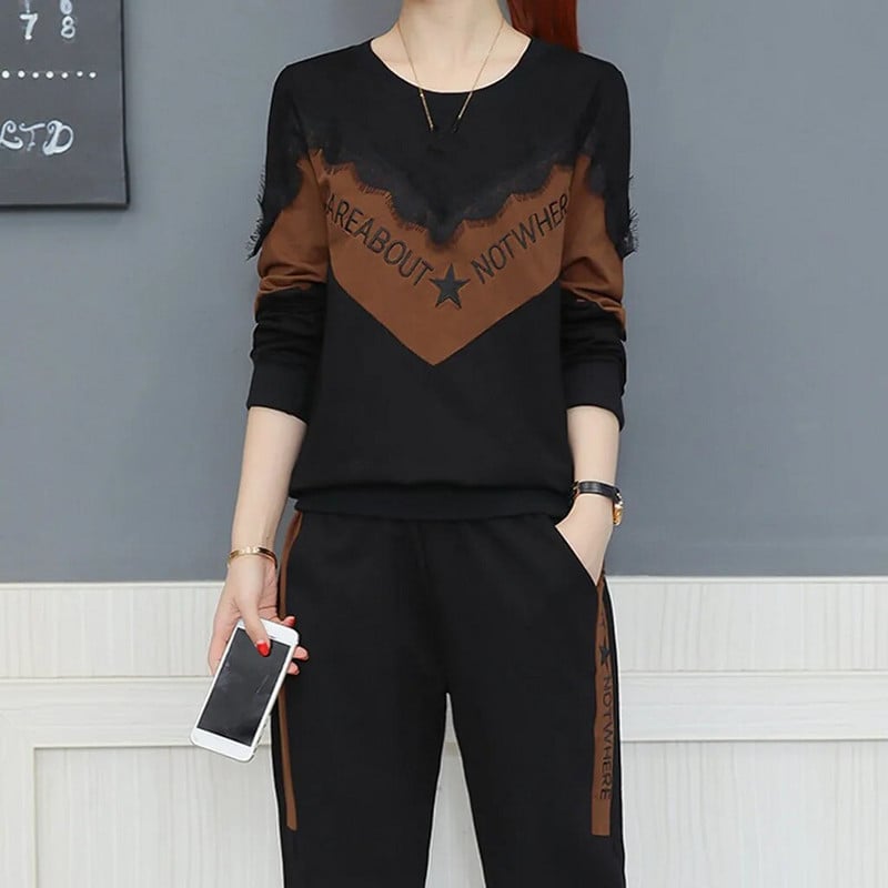 Perimedes női sportruha, hosszú ujjú, osztott, 2 részes szett, sportruházat, kosárlabda, hosszú nadrág, alkalmi ruházat, sportruházat#g25