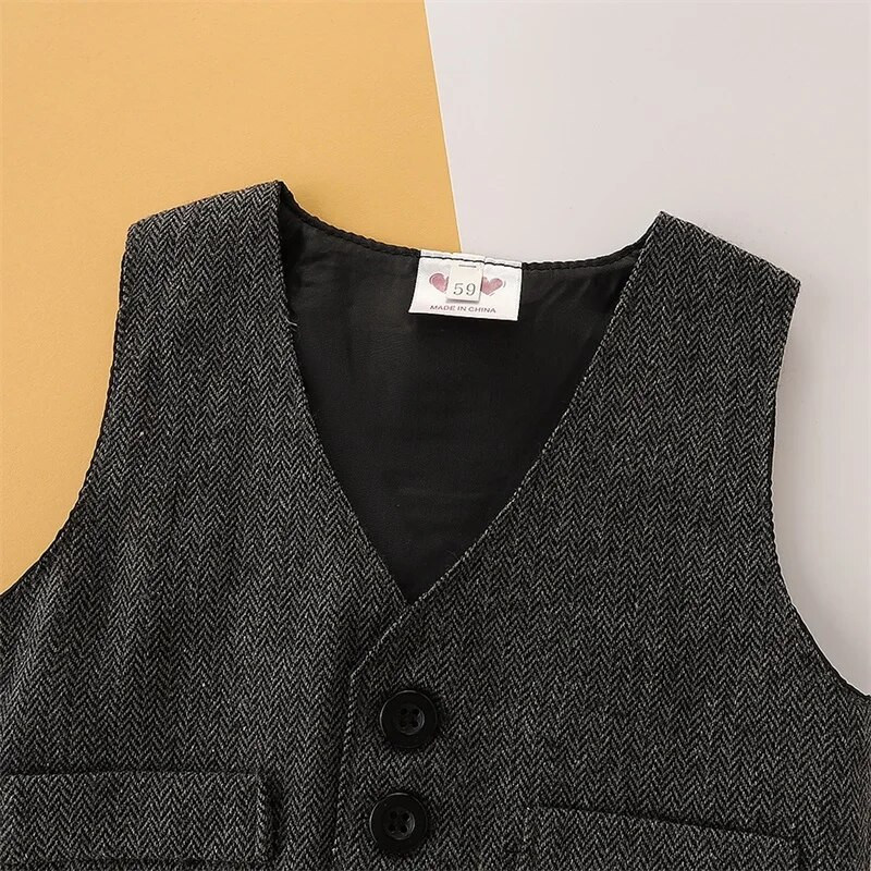 0-24 hónapos Baby Boys úriember szett 3 db-os, rövid ujjú, lehajtható gallérral, masnival, masnival + mellény + sapka nyári ruházattal