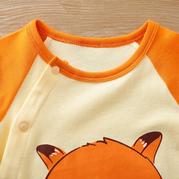 Prowow Cartoon Fox Baby Boys Girls Clothes 0-18M Cotton Cute Romper Bodysuit Спално облекло за новородени Детски гащеризони