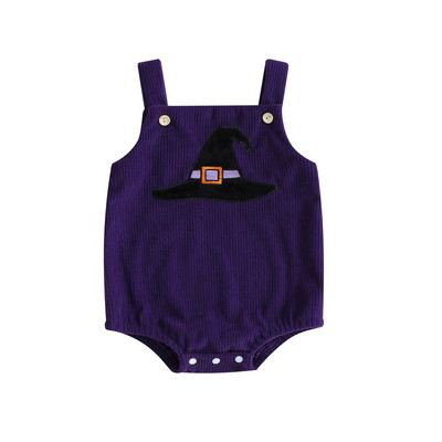 ma&baby 0-18M 1st Halloween Βρεφικές Στολές Νεογέννητο Βρέφος Αγόρι Κοριτσάκι Pumpkin Ghost Print Jumpsuit Κοτλέ φόρμες